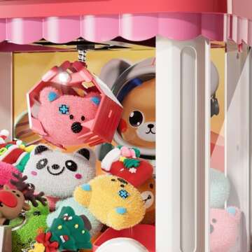 Lucky Doug Claw Machine for Kids Girls Boys with Light Music, Claw Machine Arcade Game Toys for Kids Girls 4-8, Claw Toys for 4 5 6 7 8 Years Old Girl