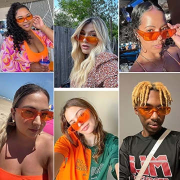 Stylish Tskestvy Retro Rectangular Sunglasses Set for Her