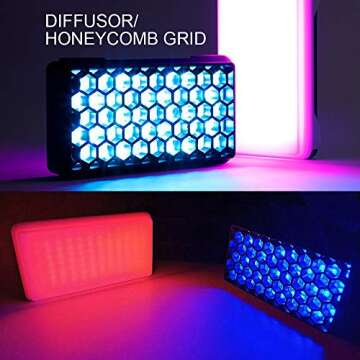 Falcon Eyes F7 12W RGB LED Video Light Mini Pocket On Camera Light with Multiple Scenario Mode, CRI 97, 2500K-9000K, Magnet Adsorbing Function, Built-in Rechargeable Battery