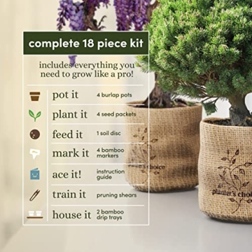 Bonsai Starter Kit - Complete DIY Gift for Garden Lovers