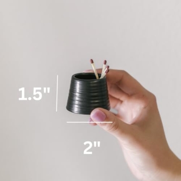 Elegant River Birch Ceramic Match Holders Set for Home Decor