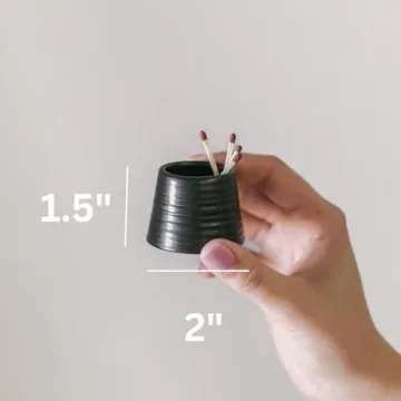 Elegant River Birch Ceramic Match Holders Set for Home Decor