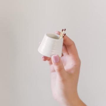 Elegant River Birch Ceramic Match Holders Set for Home Decor