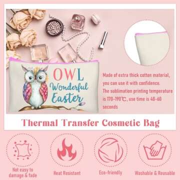 Legigo 12 Pack DIY Canvas Pencil Case - Beige Multi-Purpose Bags