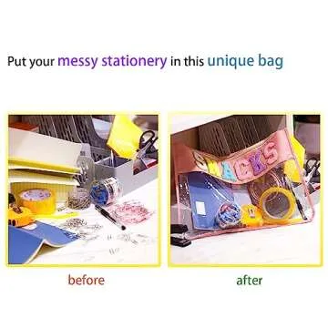 16.7 Inch Big Snacks Clear Pouch, Snacks Makeup Tote Bag, Waterproof Snacks Bag for Travel, Snacks Bag Clear Chenille Letter Bags, Multi-purpose PVC Clear Bags with Wrist Strap, Pink