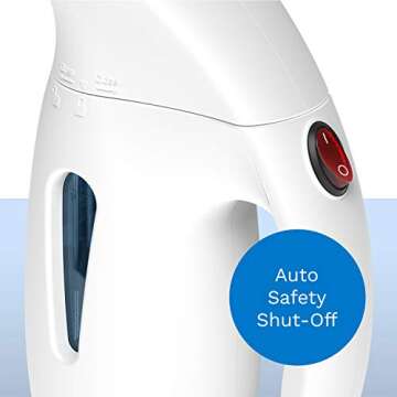 hOmeLabs Handheld Portable Garment Steamer - Fast Heating, Large Water Tank and Auto-Shut Off - Compact Design Ideal for Travel or Spot Wrinkle Removal