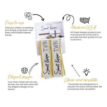 Sheet Keeper Made in The USA Closet Organization – Bed Sheet Organizer – Closet Organizer Sheet ...