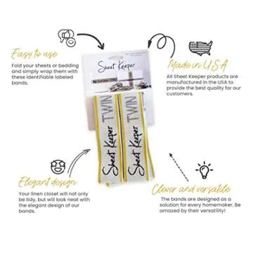 Sheet Keeper Made in The USA Closet Organization – Bed Sheet Organizer – Closet Organizer Sheet ...