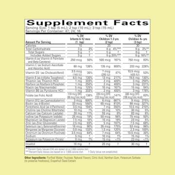 CHILDLIFE ESSENTIALS Kids Multivitamin & Mineral - Kids Vitamins, Liquid Multivitamin for Kids, Toddler Multivitamins, Liquid Vitamins, Baby Multivitamin - Natural Orange & Mango, 8 Fl Oz (Pack of 1)