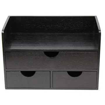 Elegant Vintage Rustic Wooden Desk Organizer & Mail Rack - Stylishly Organized