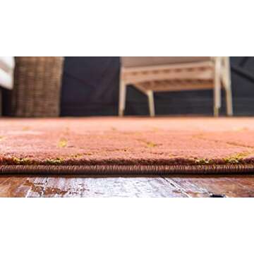 Unique Loom Marilyn Monroe Glam Runner Rug - Coral Gold