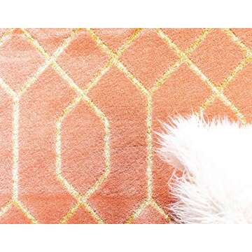 Unique Loom Marilyn Monroe Glam Runner Rug - Coral Gold