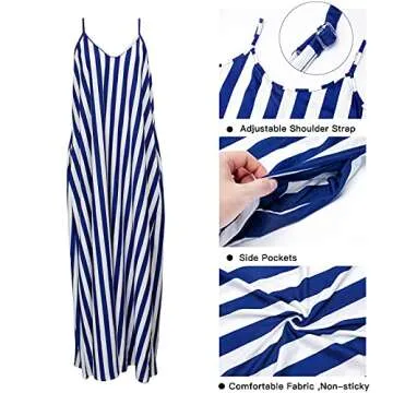FANDEE Women's Maxi Dress for Summer Beach Style