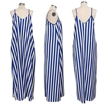 FANDEE Women's Maxi Dress for Summer Beach Style