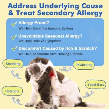 Natural Dog Allergy Relief Chews with Colostrum & Probiotics