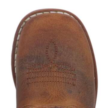 Smoky Mountain Boots Toddlers' Autry Western Boot, Brown Distress/Brown Crackle, Medium, Size 9 US