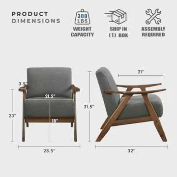 Stylish Lexicon Mid Century Modern Accent Chair