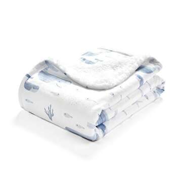Lush Decor Baby Seaside Sherpa Blanket Soft and Adorable