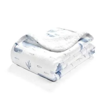 Lush Decor Baby Seaside Sherpa Blanket Soft and Adorable