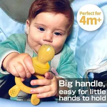 Haakaa Baby Fruit Food Feeder & Mini Freezer Nibble Tray Combo, Breastmilk Popsicle Molds for Baby Cooling Relief, BPA Free Silicone Feeder for Safe Infant Self Feeding, 4 Month+ (Sky Blue)