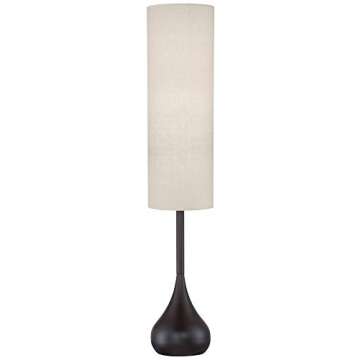 Possini Euro Design Mid Century Modern Retro Floor Lamp Standing 62" Tall Dark Bronze Metal Droplet ...