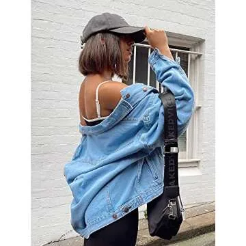 Stylish Oversized Denim Jacket for Women - Justalwart