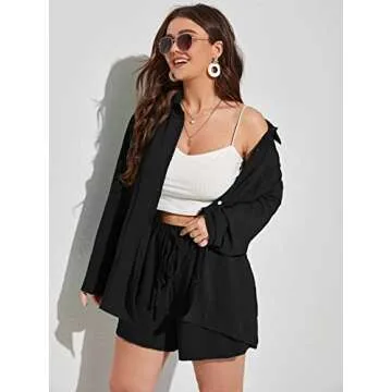 Plus Size Casual 2 Piece Outfits for Women - Stylish Set