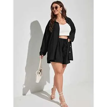 Plus Size Casual 2 Piece Outfits for Women - Stylish Set