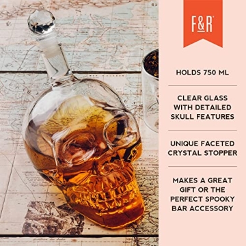 Foster & Rye Skull Liquor Decanter - Unique Barware