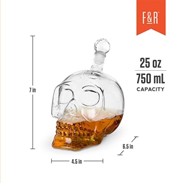 Foster & Rye Skull Liquor Decanter - Unique Barware