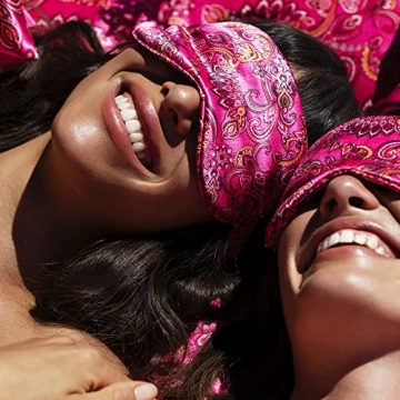 Slip Women's Slip X Alice + Olivia Sleep Mask, Spring Paisley, Pink, Print, One Size