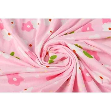 Bassinet Sheets Set 3 Pack for Baby Girl, Stretchy Soft Jersey Knitted Fitted Sheet Universal for Oval Rectangle and Hourglass Bassinet Mattress, Pink Floral