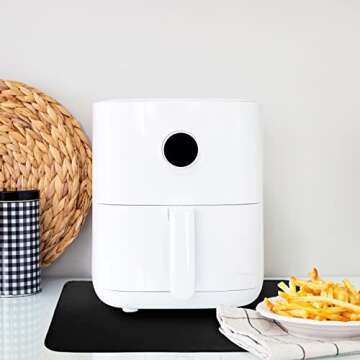 Amerbro Heat Resistant Mats for Countertop - Fireproof 15x18 in Heat Resistant Mats for Air Fryer - Kitchen Countertop Protector Hot Pad for Air Fryer, Coffee Maker, Stand Mixer, Oven 2PCS - Black