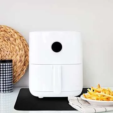 Amerbro Heat Resistant Mats for Countertop - Fireproof 15x18 in Heat Resistant Mats for Air Fryer - Kitchen Countertop Protector Hot Pad for Air Fryer, Coffee Maker, Stand Mixer, Oven 2PCS - Black