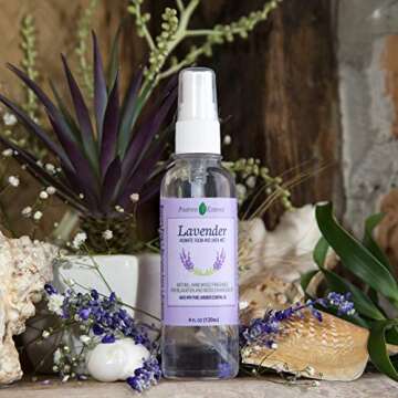 Lavender Linen and Room Spray, Pure Lavender Essential Oil Pillow Spray, Natural Fabric Spray, Aroma...