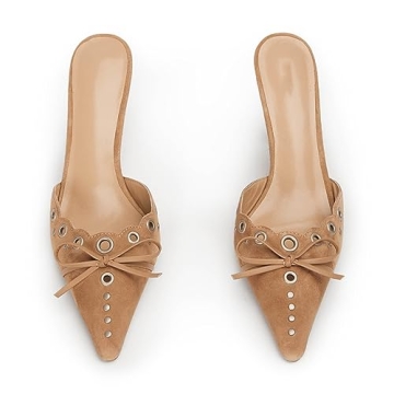 Stylish keleimusi Mid Heel Slip On Pumps for Women