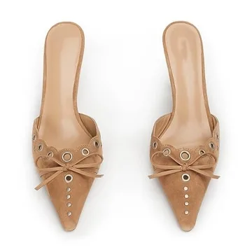 Stylish keleimusi Mid Heel Slip On Pumps for Women