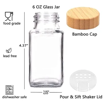 24 Pcs Glass Spice Jars Set for Organized Cooking