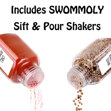 24 Pcs Glass Spice Jars Set for Organized Cooking