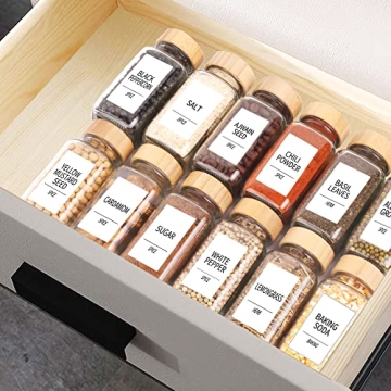 24 Pcs Glass Spice Jars Set for Organized Cooking