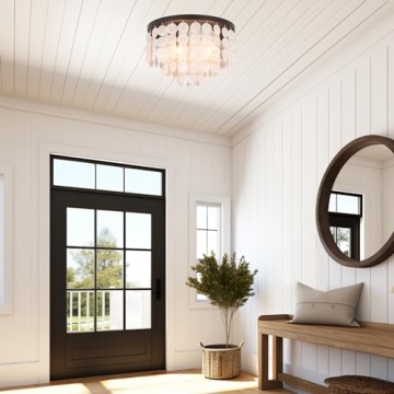 Elegant ALICE HOUSE Capiz Shell Ceiling Light for Home