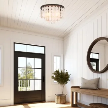 Elegant ALICE HOUSE Capiz Shell Ceiling Light for Home