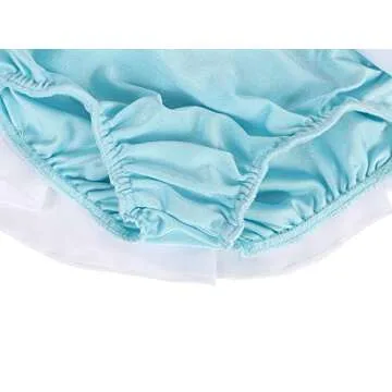 AmzBarley Girls Princess Swimsuit 2 Pieces Swimwear Bathing Suit Little Kids Beach Sport Pool Party Hight Waist Bikini Set Ruffle Tankini Swimming Set Light Blue-98 Size 8(7-8Years)