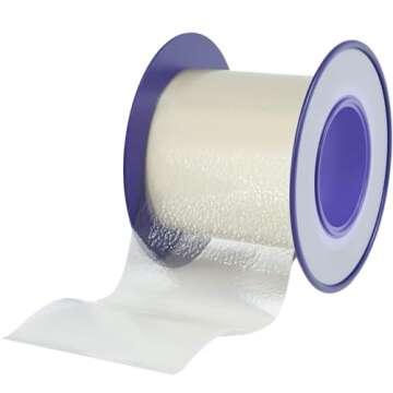 Niveus Gentle Silicone Tape Strips - Dentist Developed, Clear Soft Perforated Silicone Adhesive, FSA HSA Approved, for Sensitive Skin (1 Clear Roll)