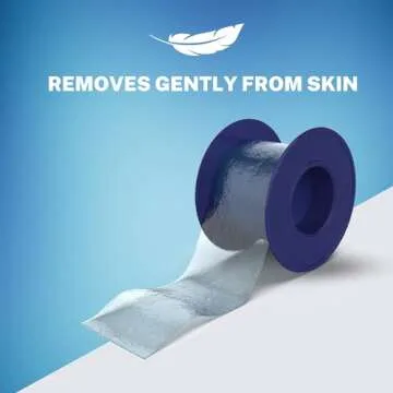 Niveus Gentle Silicone Tape Strips - Dentist Developed, Clear Soft Perforated Silicone Adhesive, FSA HSA Approved, for Sensitive Skin (1 Clear Roll)