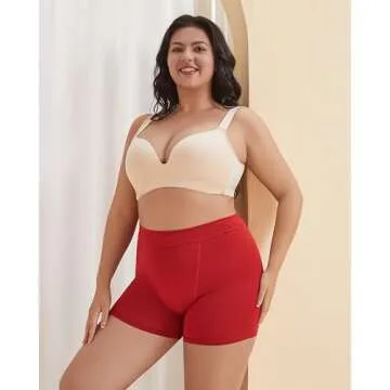 Goat Union 2" Period Underwear Boxer Briefs Boy-shorts, Organic Cotton Lining, Hi-Waisted & Heavy Flow, FSA HSA Approved,Lava Fall, M