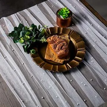 Elegant 10ft Pearl Table Runner for Weddings & Parties