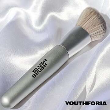 Youthforia Blush Brush, Soft Angled Makeup Brush For Blending Powder, Cream, & Liquid Formulas, Creates A Flawless Finish, Vegan & Cruelty-Free