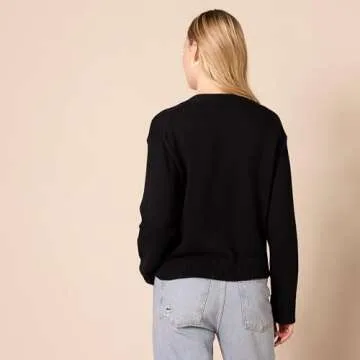 Amazon Essentials Women's Relaxed Fit V-Neck Cropped Cardigan