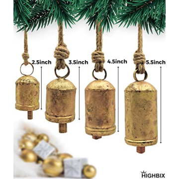Handmade Vintage Rustic Harmony Cow Bells Christmas Decor